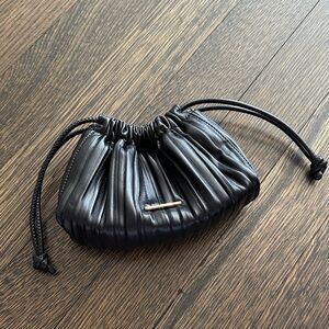 Calvin Klein Black Gathered Wristlet